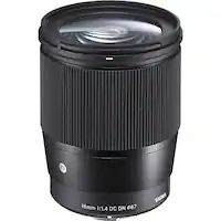 Sigma - Contemporary 16mm f/1.4 DC DN Wide-Angle Lens for Select Sony E-mount Cameras - Black - Front_Zoom
