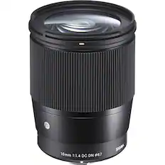Front. Sigma - Contemporary 16mm f/1.4 DC DN Wide-Angle Lens for Select Sony E-mount Cameras.