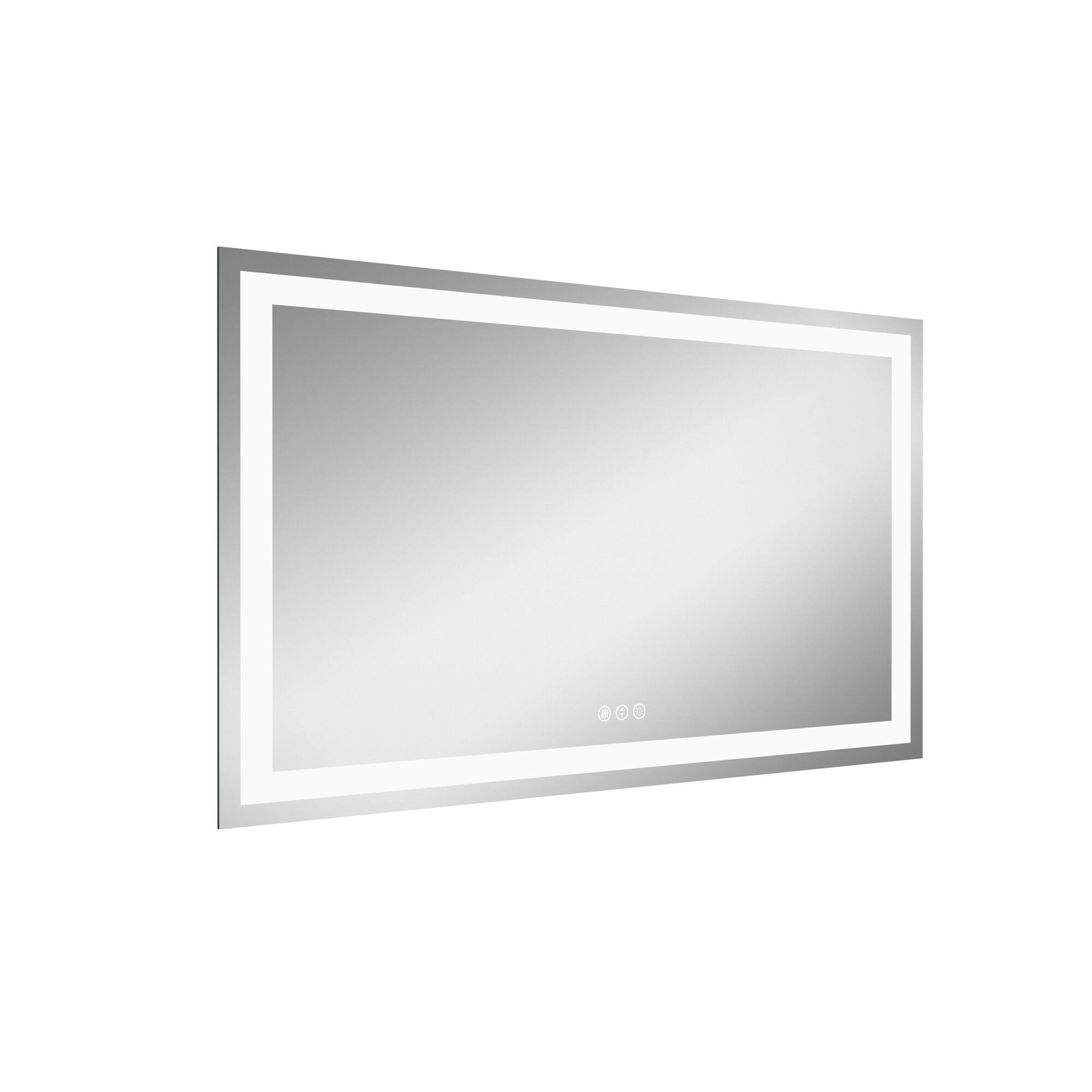 Alt View 1. Boyel Living - 36 in W x 60 in L Rectangular Frameless Wall Bathroom Vanity Mirror with Front and Backlit and Anti Fog.