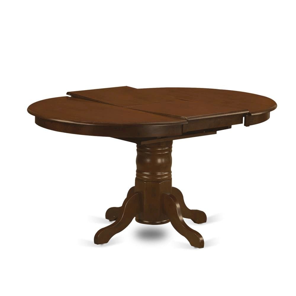 FurniFact - Elegant Dining Room Table Set for 4 with Fabric Chairs and Extendable Leaf - Espresso price history on PriceWatchPro
