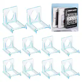 Unique Bargains - 10pcs Book Display Stands, 2" Adjustable Display Holder Mini Clear Easel Collector Stand for Comics, Magazines, DVDs