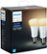 Angle Zoom. Philips - Hue White Ambiance A19 Wi-Fi Smart LED Bulb (2-Pack) - California Residents - White.