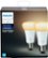 Alt View Zoom 11. Philips - Hue White Ambiance A19 Wi-Fi Smart LED Bulb (2-Pack) - California Residents - White.