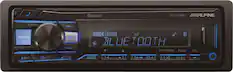 Front. Alpine - Bluetooth Digital Media (DM) Receiver with Pandora Music Compatibility - Black.