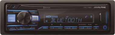 Alpine - Bluetooth Digital Media (DM) Receiver and works with Apple CarPlay/Android Auto - Black - Front_Zoom