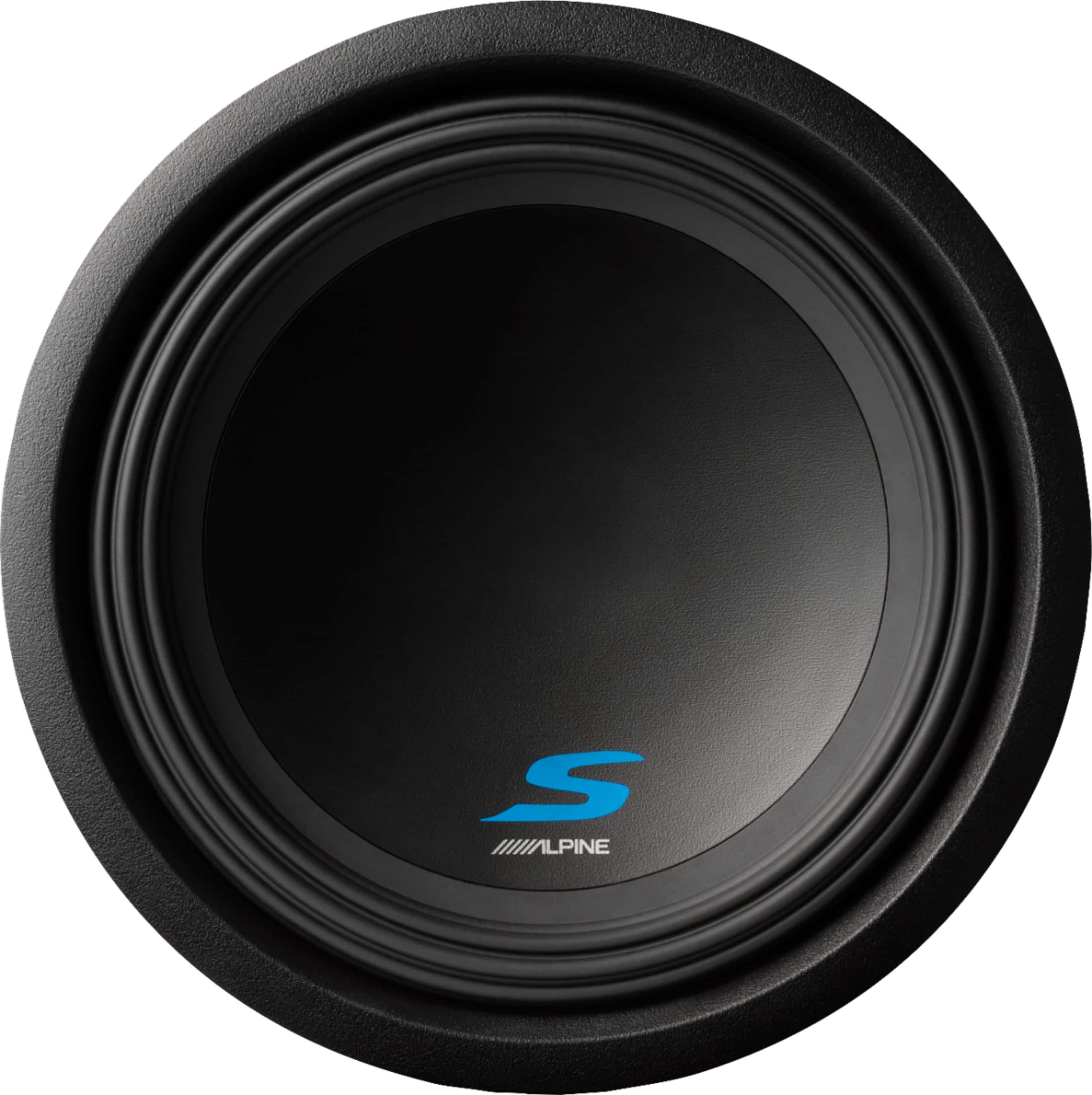 Front. Alpine - S-Series 12" Dual-Voice-Coil 4-ohm Subwoofer - Black.