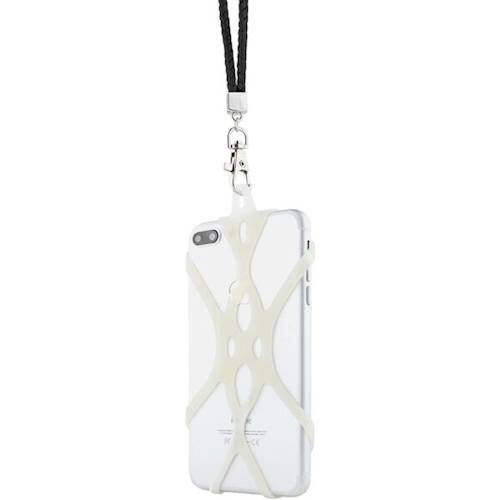Front. Gear Beast - Universal Smartphone Web Lanyard with Braided Neck Strap - Black.