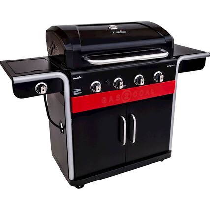 Angle. Char-Broil - Gas2Coal Hybrid Grill - Black.
