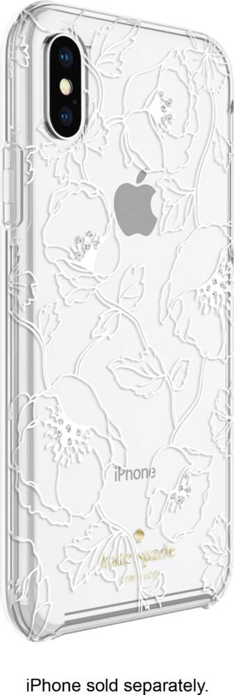 dreamy floral white with gems case for apple iphone x and xs - white/clear dreamy floral white with gems case for apple iphone x and xs - white/clear