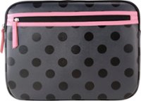 Designer Sleeves 14-Inch Polka Dots Executive Laptop Case, Black