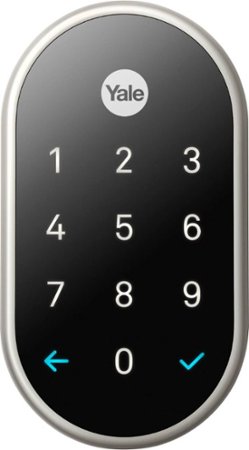 Nest x Yale - Smart Lock Wi-Fi Replacement Deadbolt with App/Keypad/Voice assistant Access - Satin Nickel