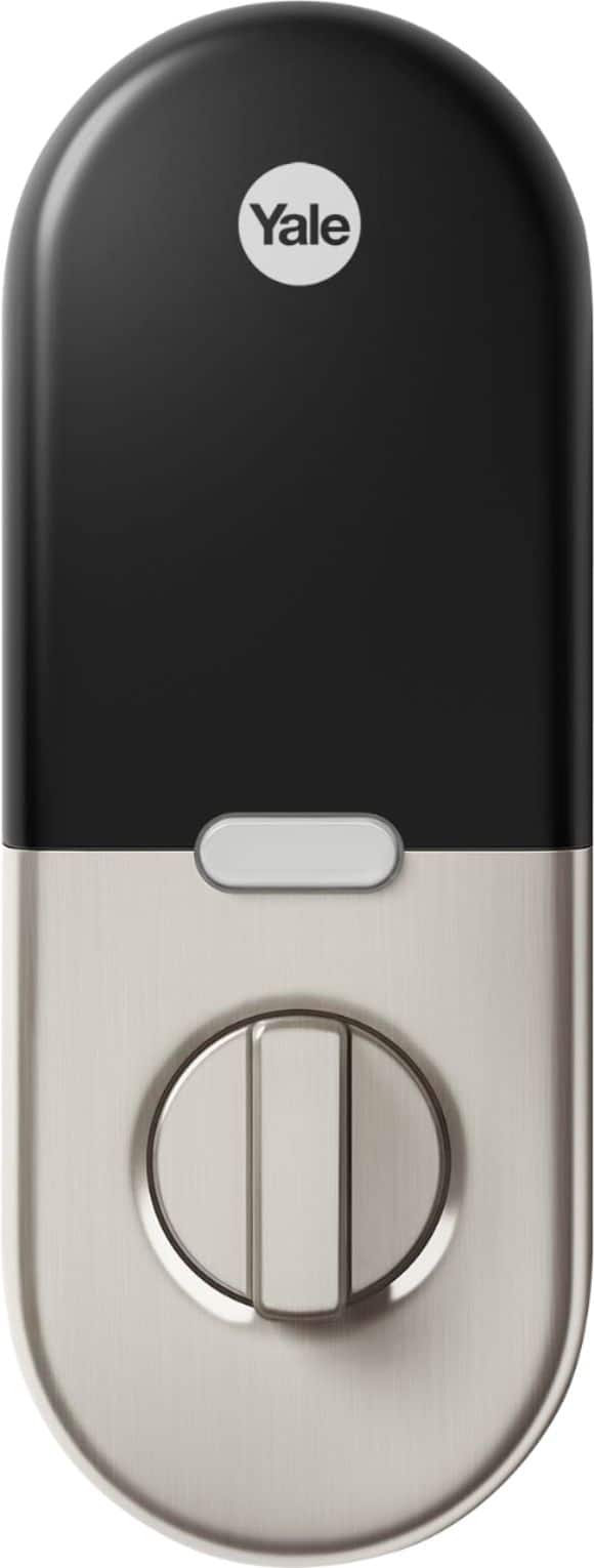 Alt View 11. Nest x Yale - Smart Lock Wi-Fi Replacement Deadbolt with App/Keypad/Voice assistant Access - Satin Nickel.