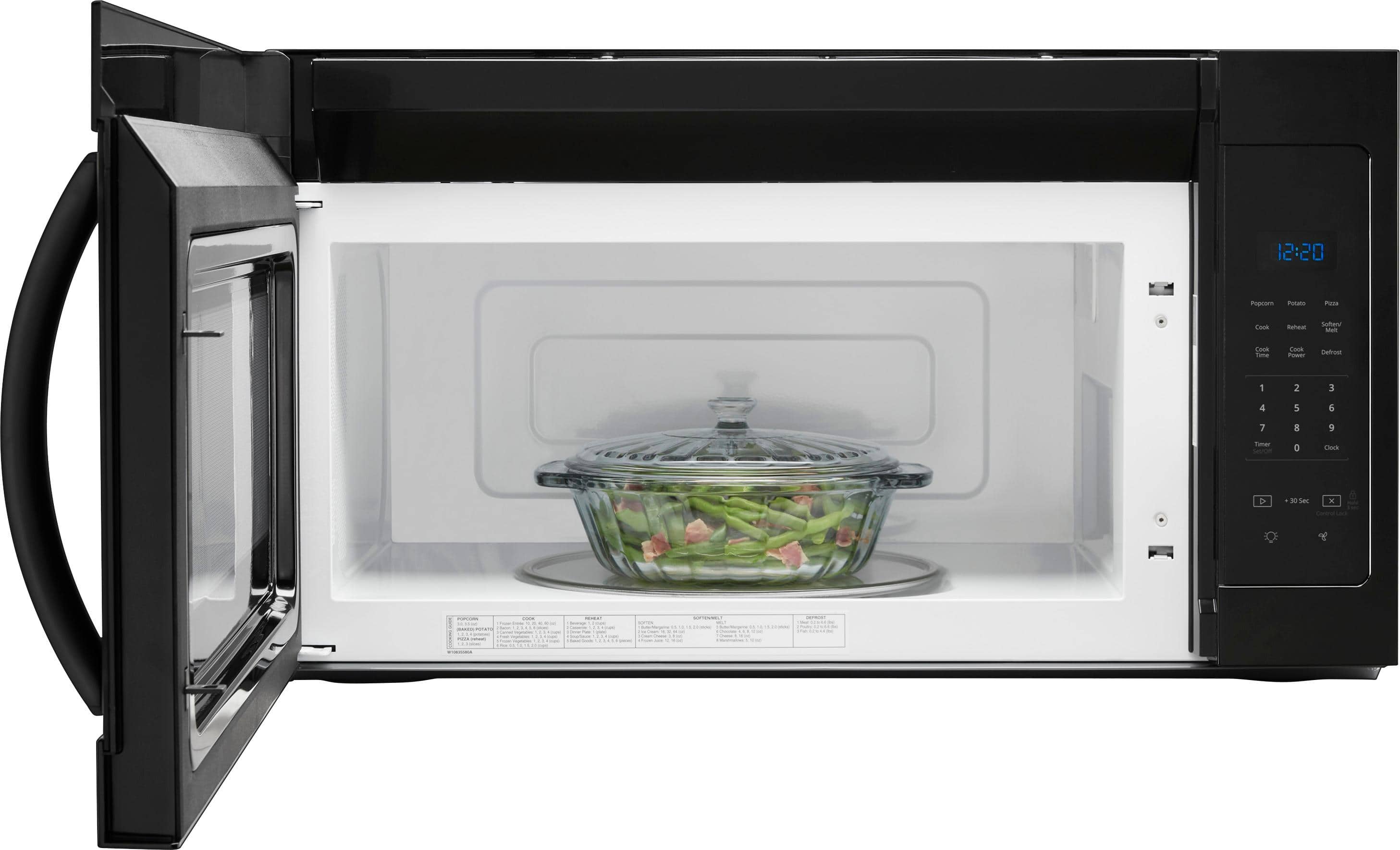 Left. Whirlpool - 1.7 Cu. Ft. Over-the-Range Microwave - Black.
