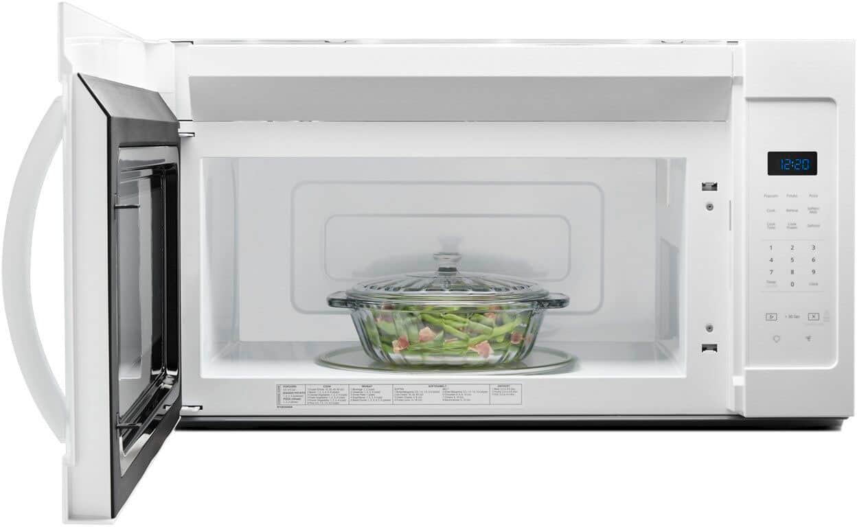 Left. Whirlpool - 1.7 Cu. Ft. Over-the-Range Microwave - White.