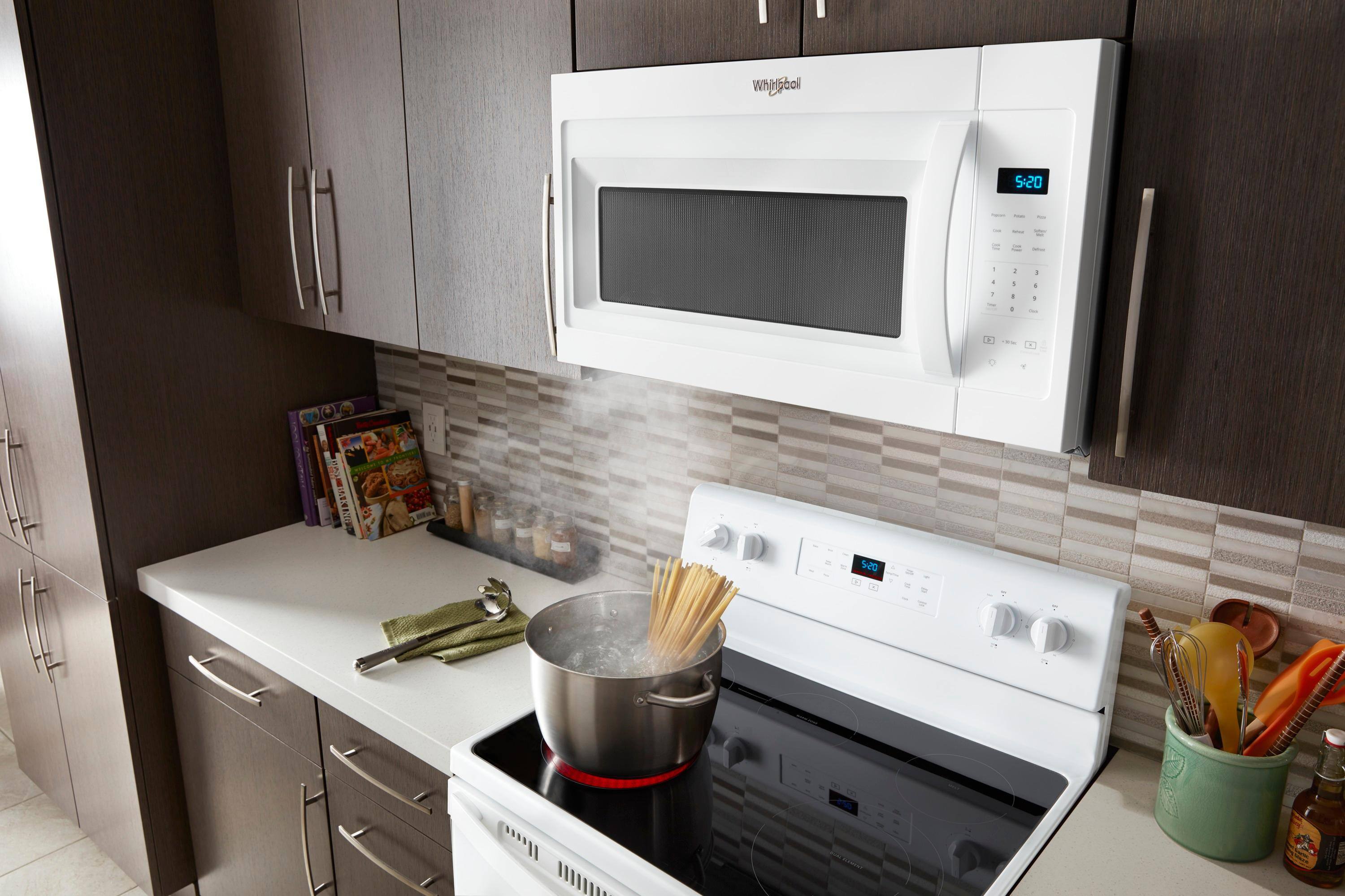Alt View 14. Whirlpool - 1.7 Cu. Ft. Over-the-Range Microwave - White.