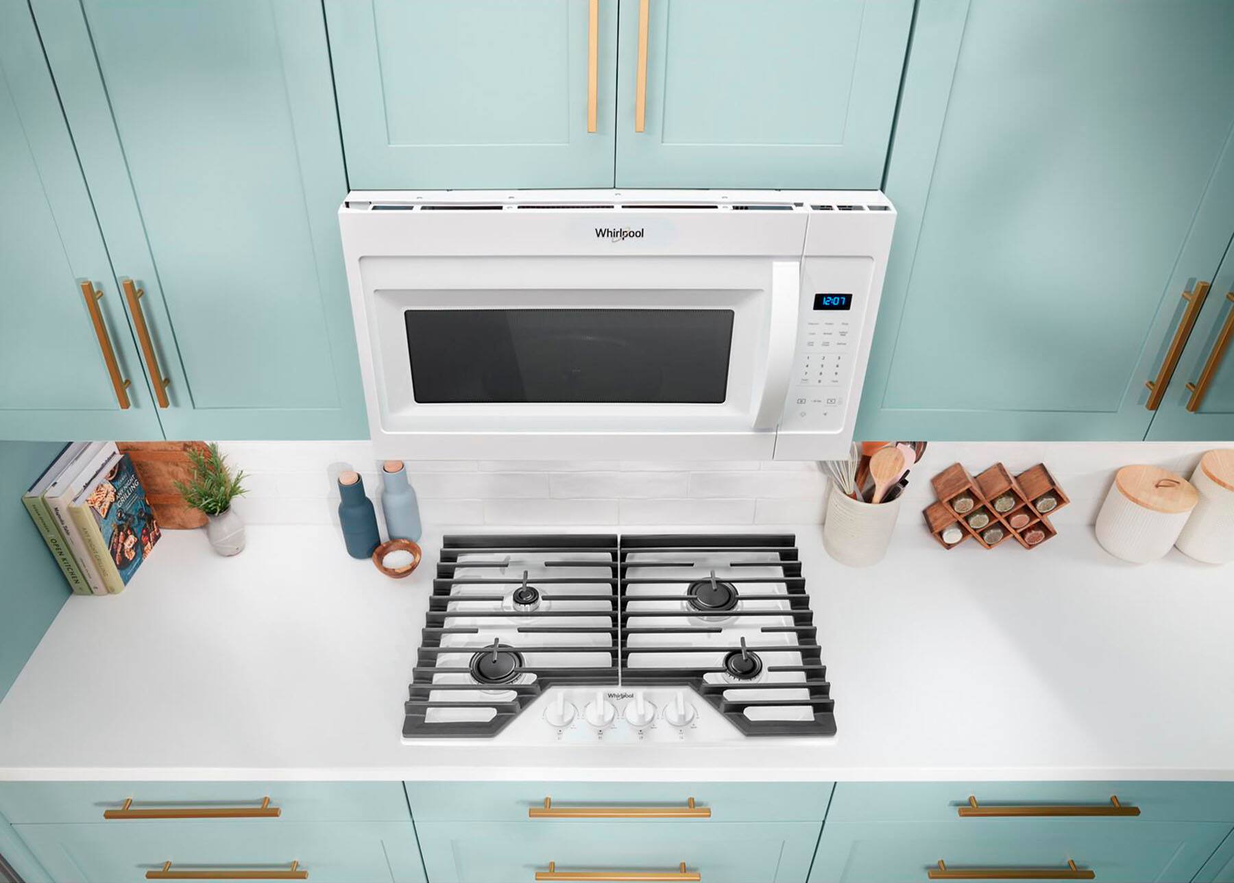 Alt View 15. Whirlpool - 1.7 Cu. Ft. Over-the-Range Microwave - White.