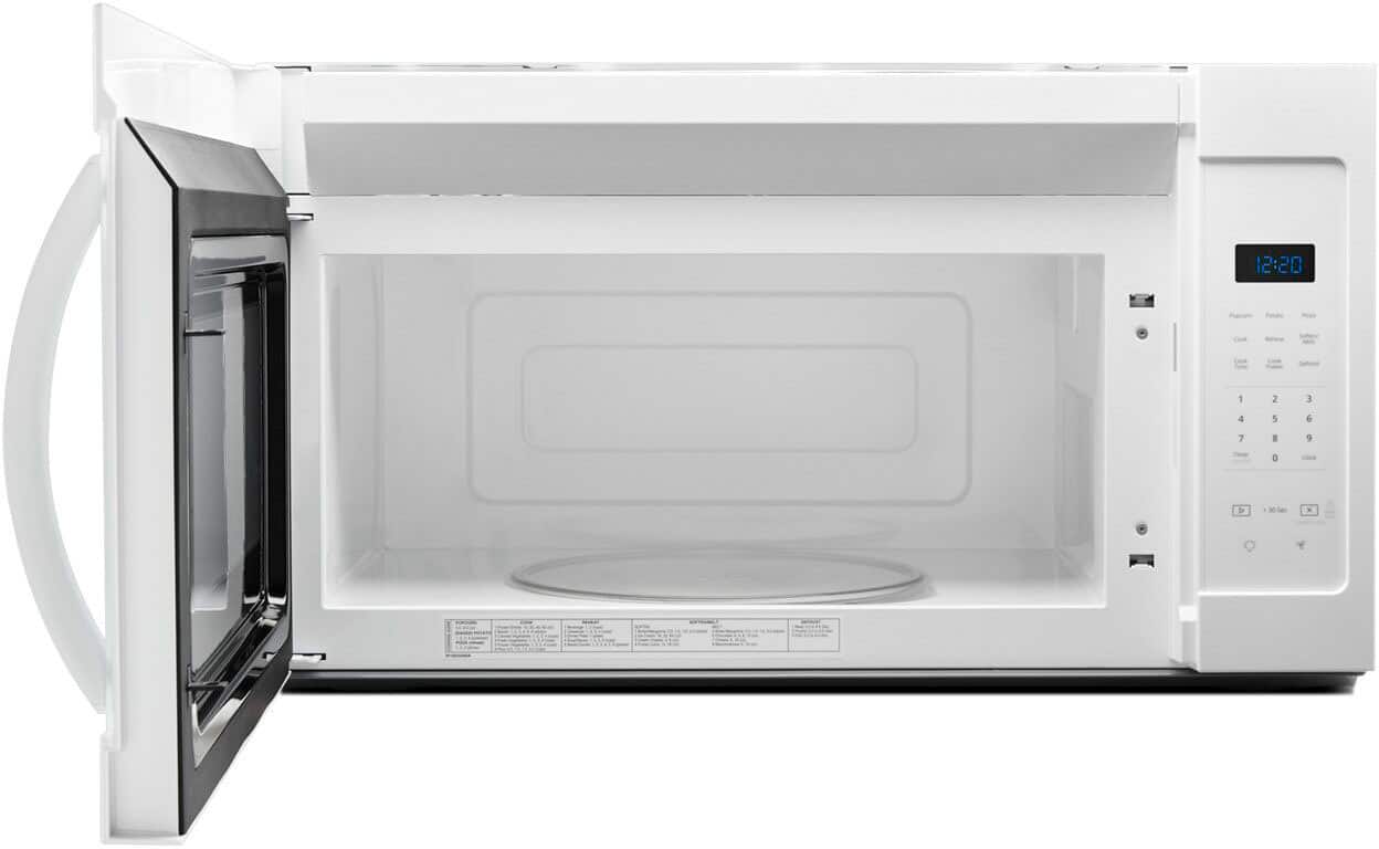 Angle. Whirlpool - 1.7 Cu. Ft. Over-the-Range Microwave - White.