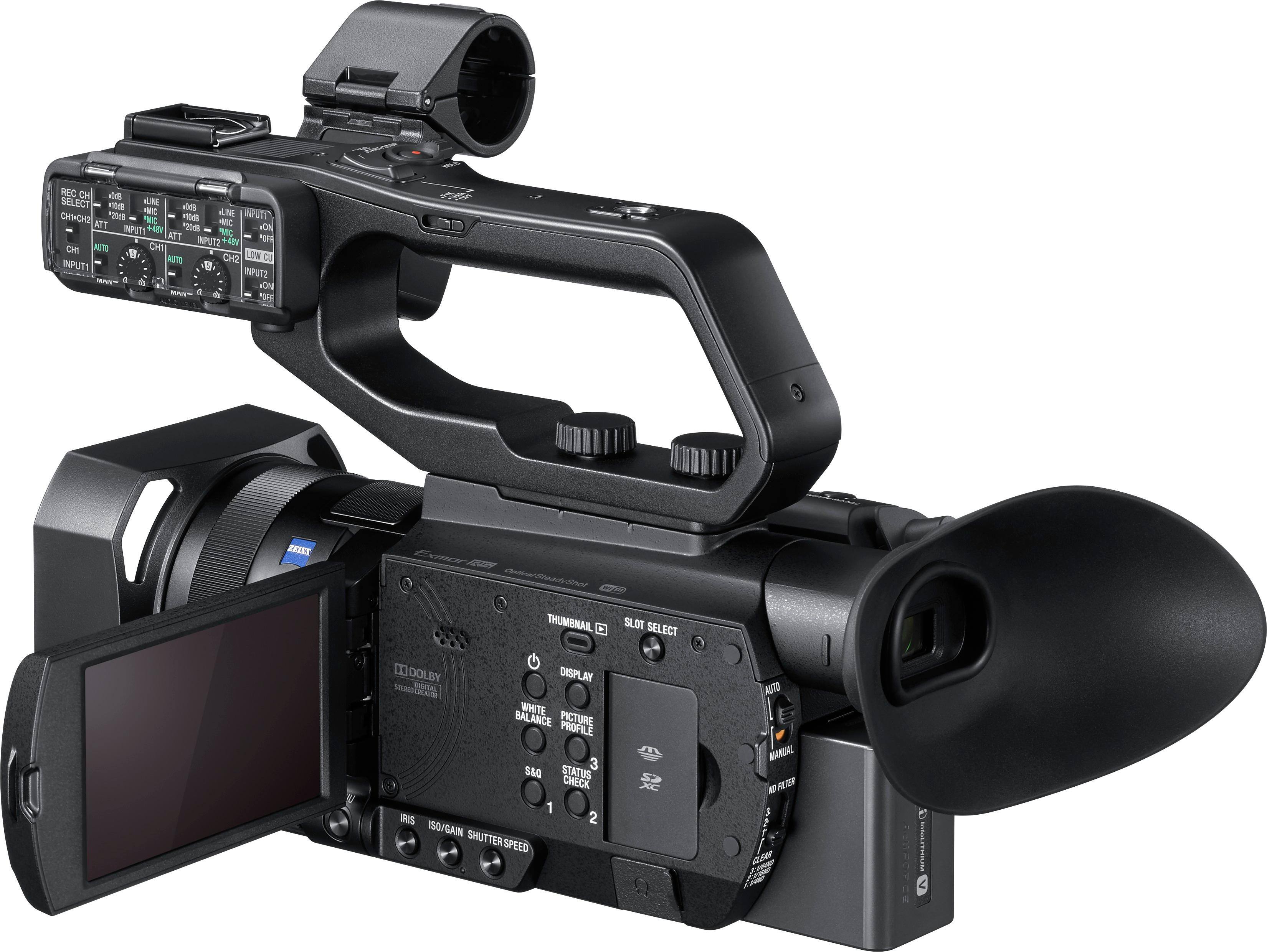 Alt View 2. Sony - XDCAM PXW-Z90V 4K Flash Memory Premium Camcorder - Black.