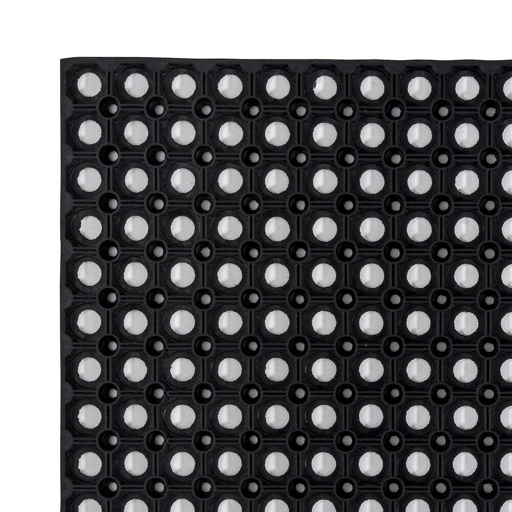 Left. Floortex - Doortex® Octomat All Seasons Black Outdoor Entrance Mat - 40" x 60" - Black.