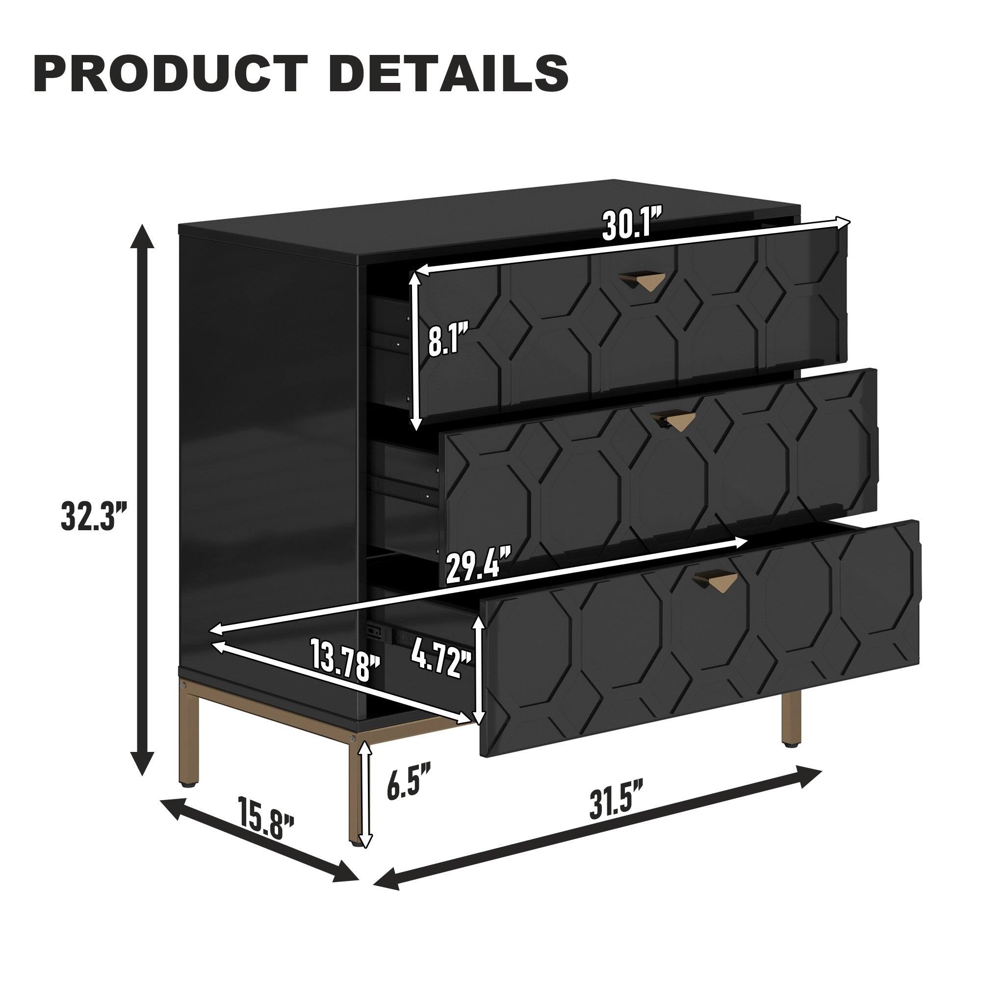 PRODUCT DETAILS

- Width: 30.1"
- Height: 32.3"
- Depth: 15.8"
- Drawer 1 Height: 8.1"
- Drawer 2 Height: 29.4"
- Drawer 1 Depth: 13.78"
- Drawer 2 Depth: 4.72"
- Drawer 1 Width: 31.5"
- Drawer 2 Width: 6.5"