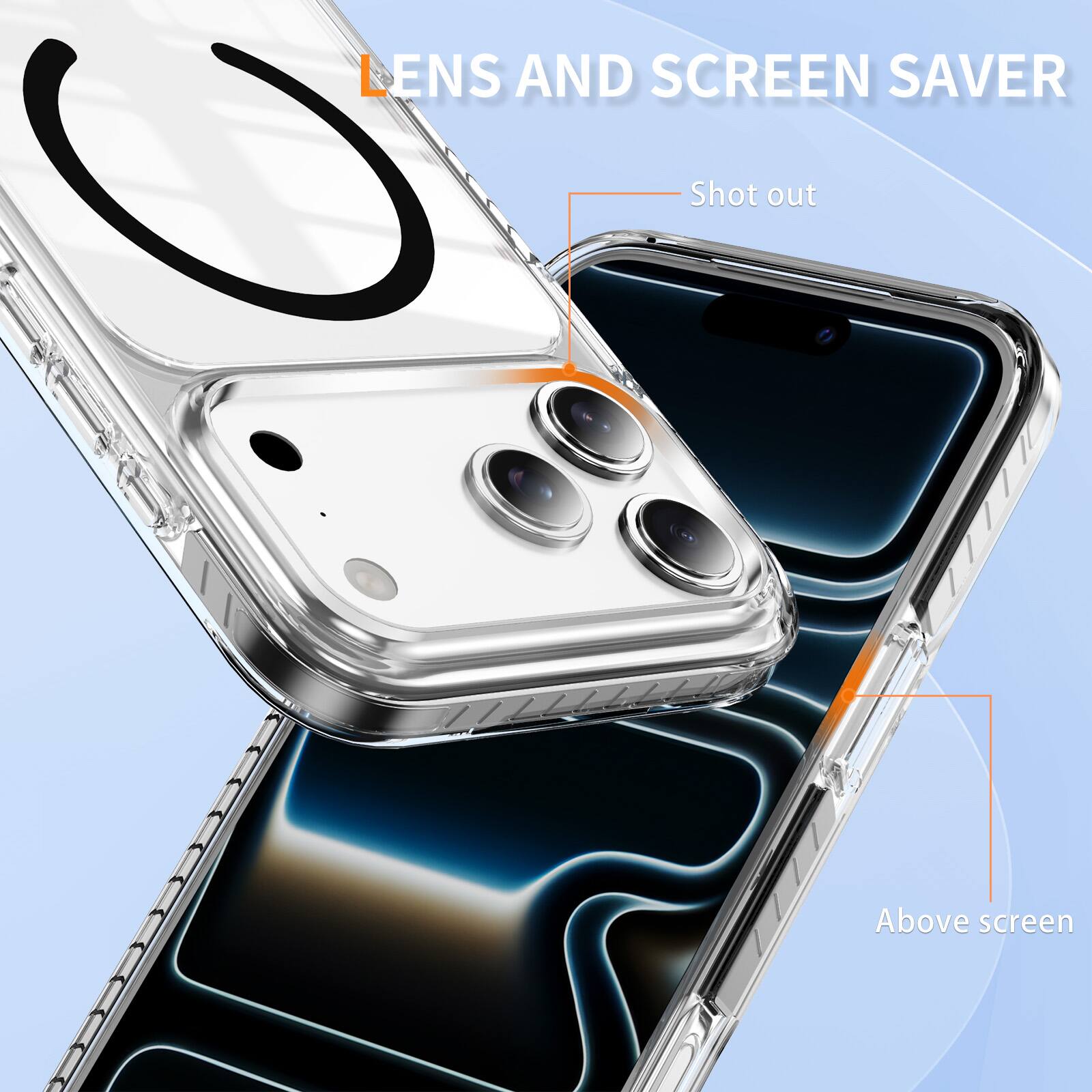 Lens and Screen Saver  
Shot out  
Above screen