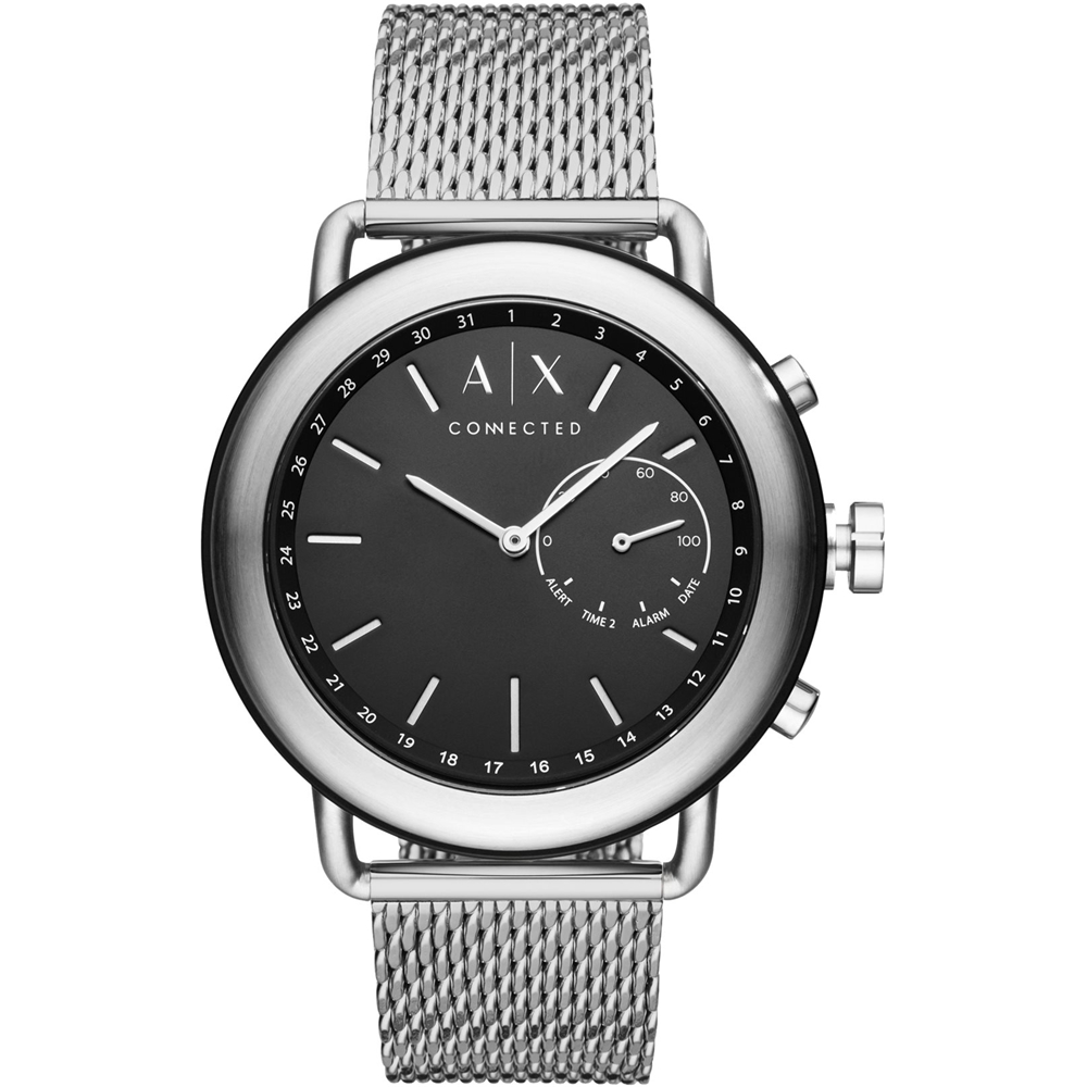 Best Buy: Armani Exchange Connected Hybrid Smartwatch 47mm Stainless ...