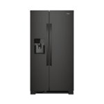 Front Zoom. Whirlpool - 24.6 Cu. Ft. Side-by-Side Refrigerator - Black.
