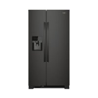 Whirlpool - 24.6 Cu. Ft. Side-by-Side Refrigerator - Black - Front_Zoom