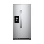 Front Zoom. Whirlpool - 24.6 Cu. Ft. Side-by-Side Refrigerator - Monochromatic stainless steel.