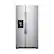 Front. Whirlpool - 24.6 Cu. Ft. Side-by-Side Refrigerator - Monochromatic Stainless Steel.
