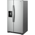 Left Zoom. Whirlpool - 24.6 Cu. Ft. Side-by-Side Refrigerator - Monochromatic stainless steel.