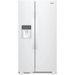 Whirlpool - 24.6 Cu. Ft. Side-by-Side Refrigerator - White - Front_Zoom