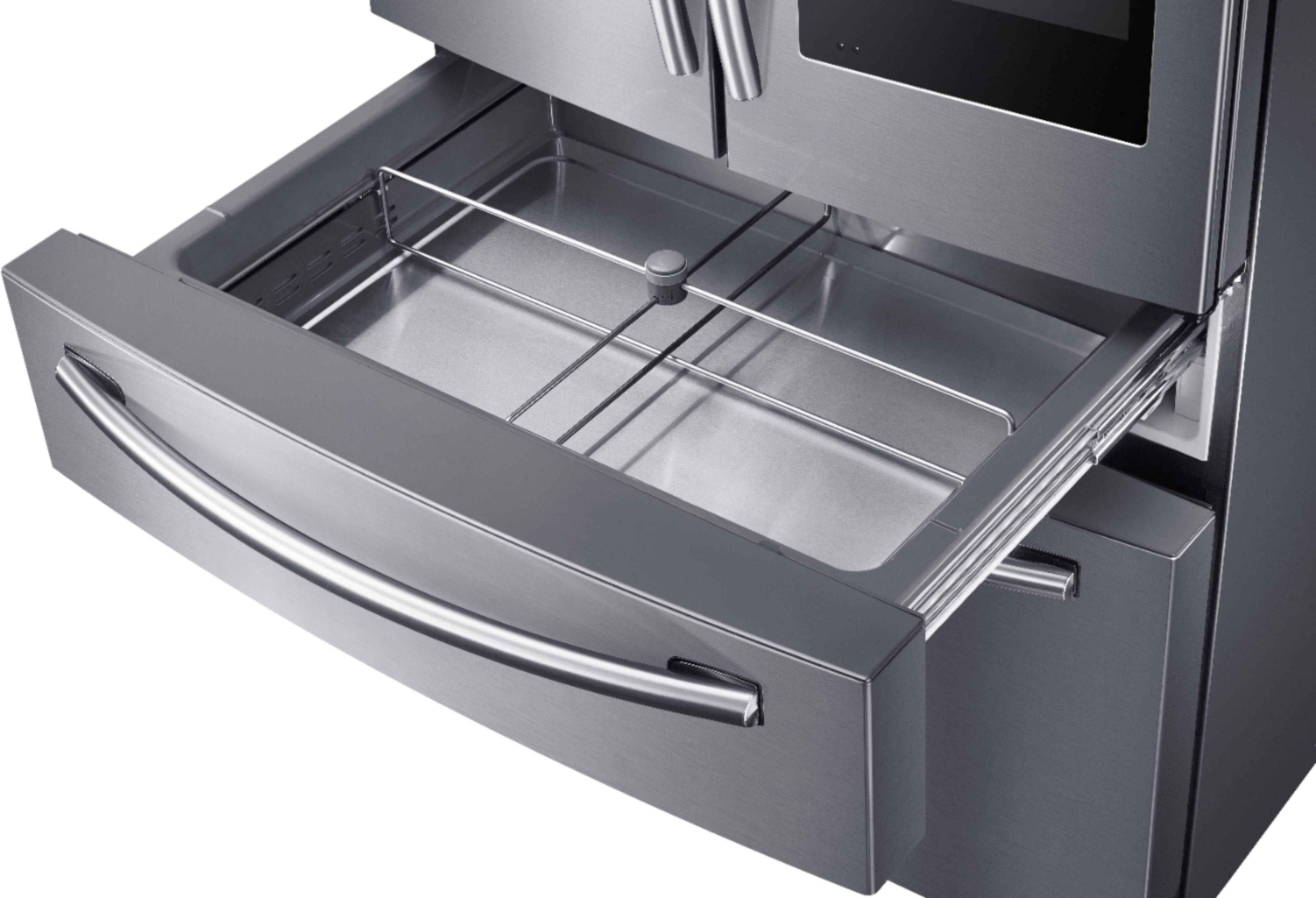 Alt View 13. Samsung - Family Hub 22.2 Cu. Ft. 4-Door French Door Counter-Depth Refrigerator - Stainless steel.