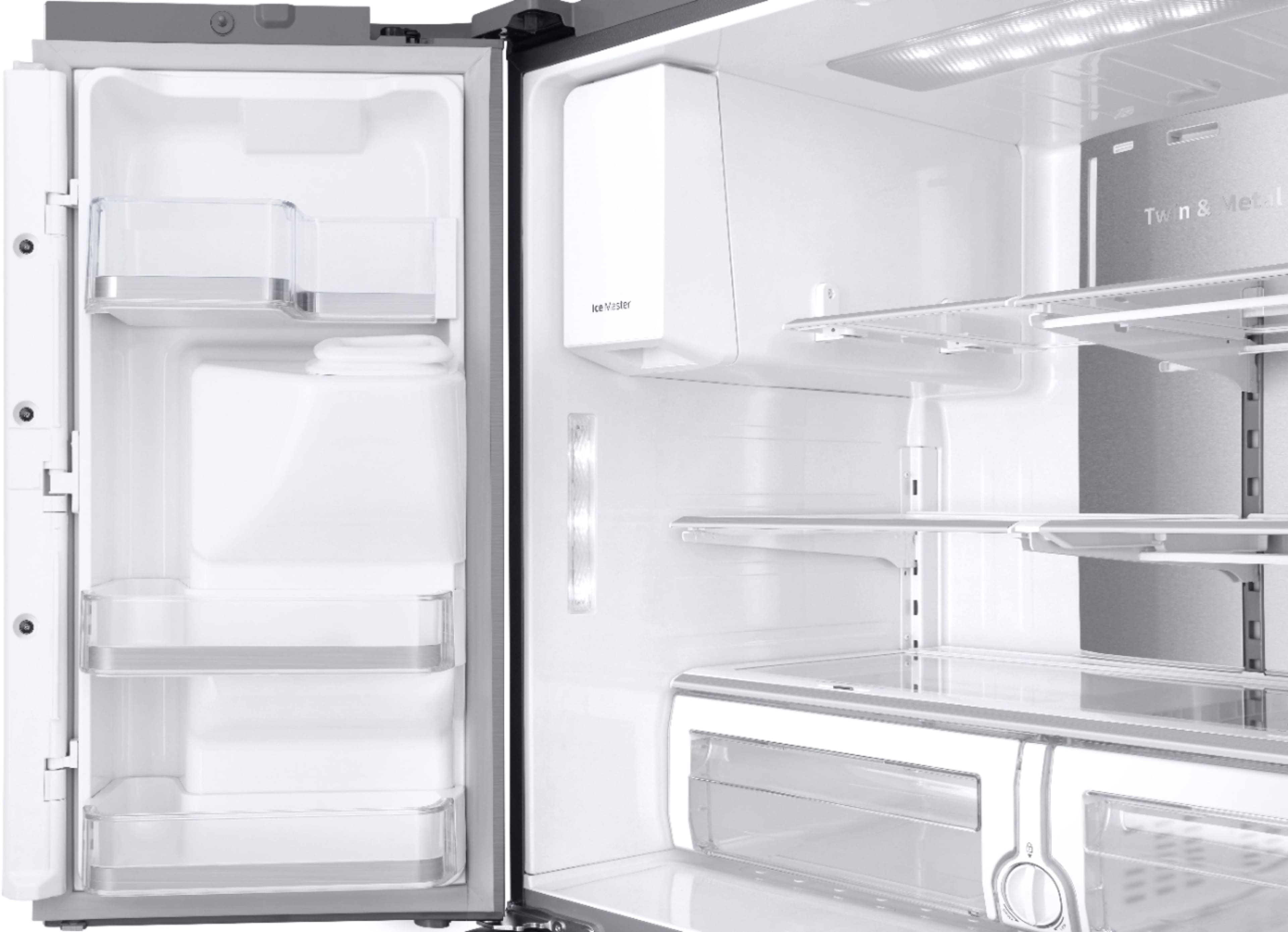 Alt View 15. Samsung - Family Hub 22.2 Cu. Ft. 4-Door French Door Counter-Depth Refrigerator - Stainless steel.