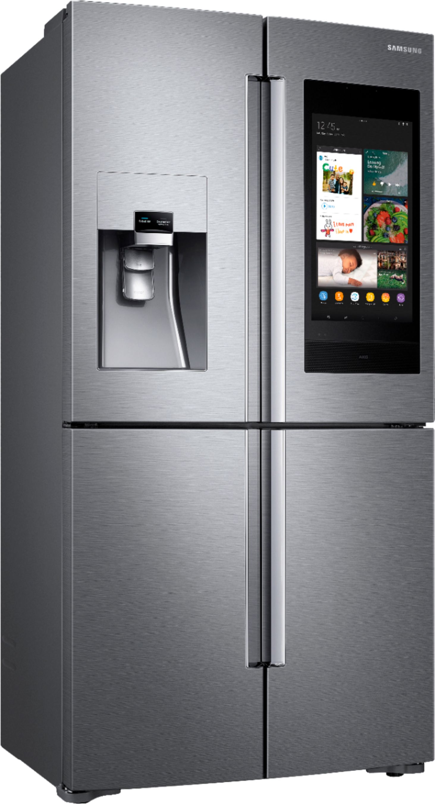 Angle View: Fisher & Paykel - ActiveSmart 16.8 Cu. Ft. French Door Built-In Refrigerator - White