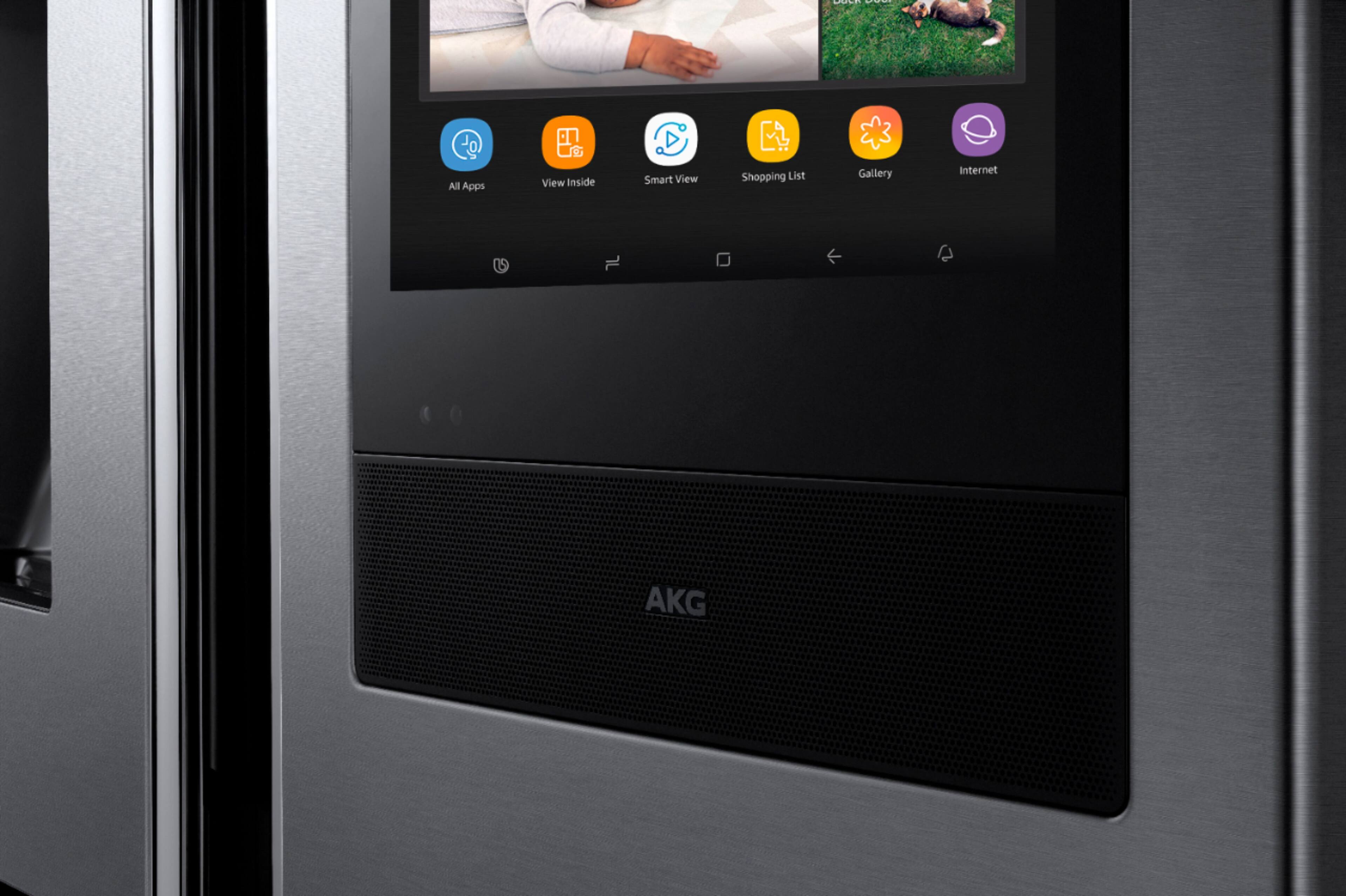 Alt View 5. Samsung - Family Hub 28 Cu. Ft. 4-Door Flex French Door Fingerprint Resistant Refrigerator - Stainless steel.