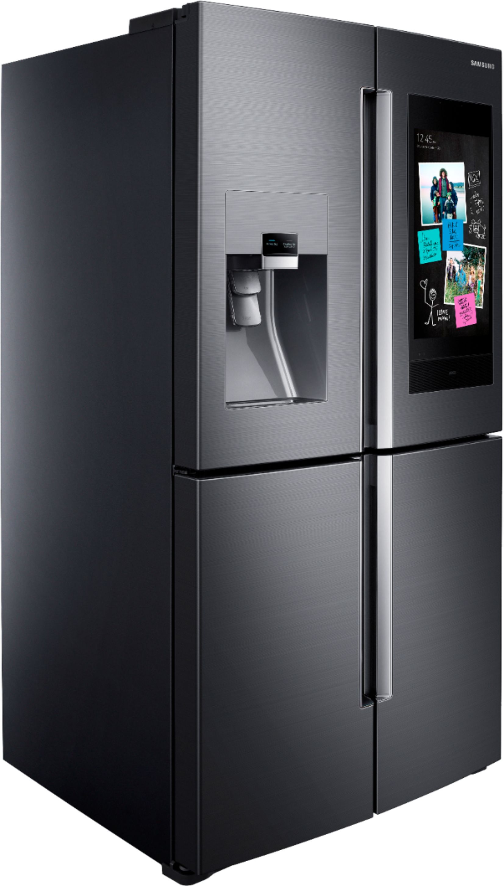 Samsung Family Hub 28 Cu. Ft. 4-Door Flex French Door Fingerprint Samsung 4 Door Black Stainless Steel Refrigerator