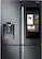 Alt View 11. Samsung - Family Hub 22 Cu. Ft. 4-Door Flex French Door Counter-Depth Fingerprint Resistant Refrigerator - Black stainless steel.