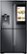 Alt View Zoom 18. Samsung - Family Hub 22 Cu. Ft. 4-Door Flex French Door Counter-Depth Fingerprint Resistant Refrigerator - Black stainless steel.