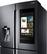 Alt View 3. Samsung - Family Hub 22 Cu. Ft. 4-Door Flex French Door Counter-Depth Fingerprint Resistant Refrigerator - Black stainless steel.