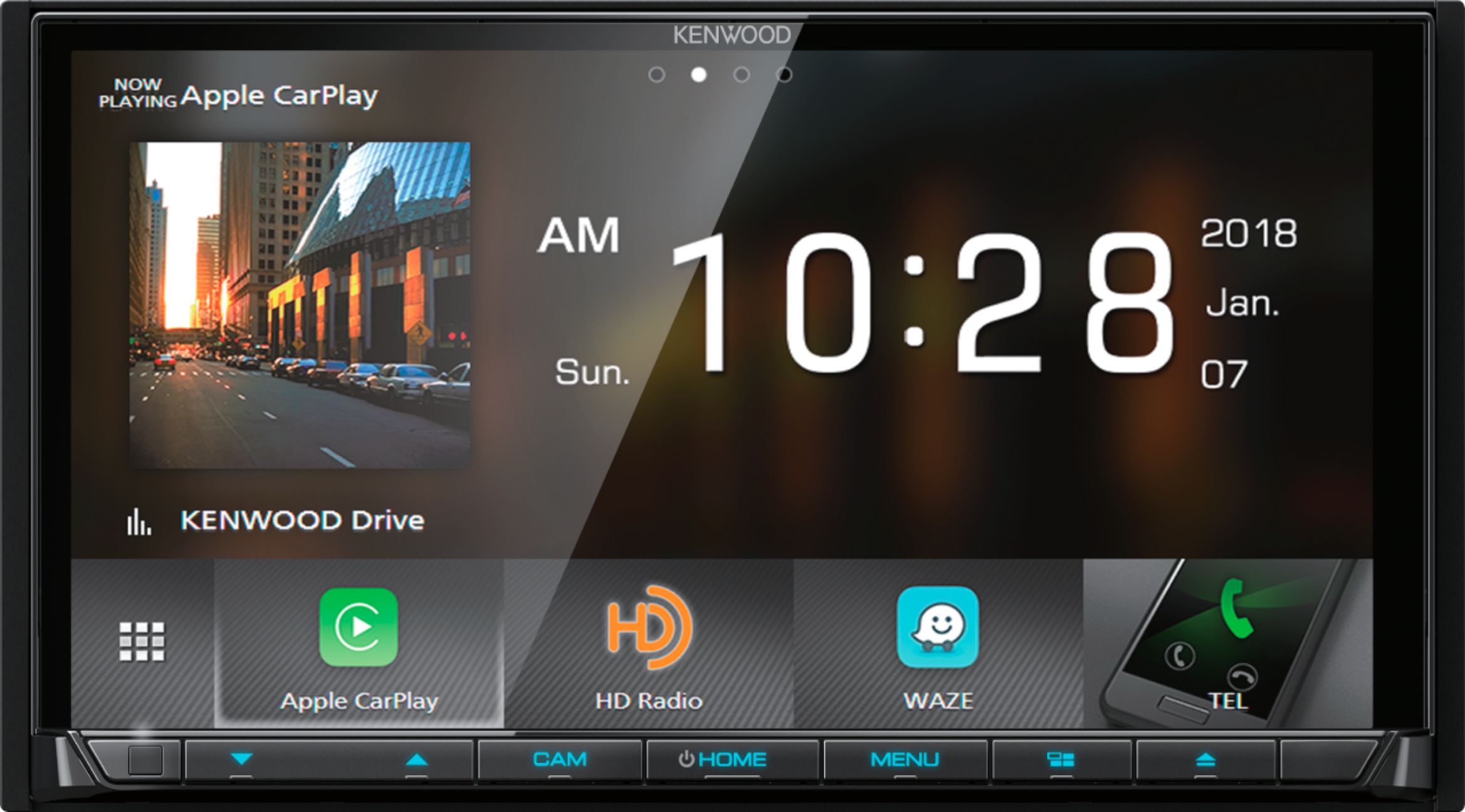 binnenkomst zegevierend hand Best Buy: Kenwood 7" Android Auto/Apple® CarPlay™ Built-in Bluetooth  In-Dash CD/DVD/DM Receiver Black DDX9705S