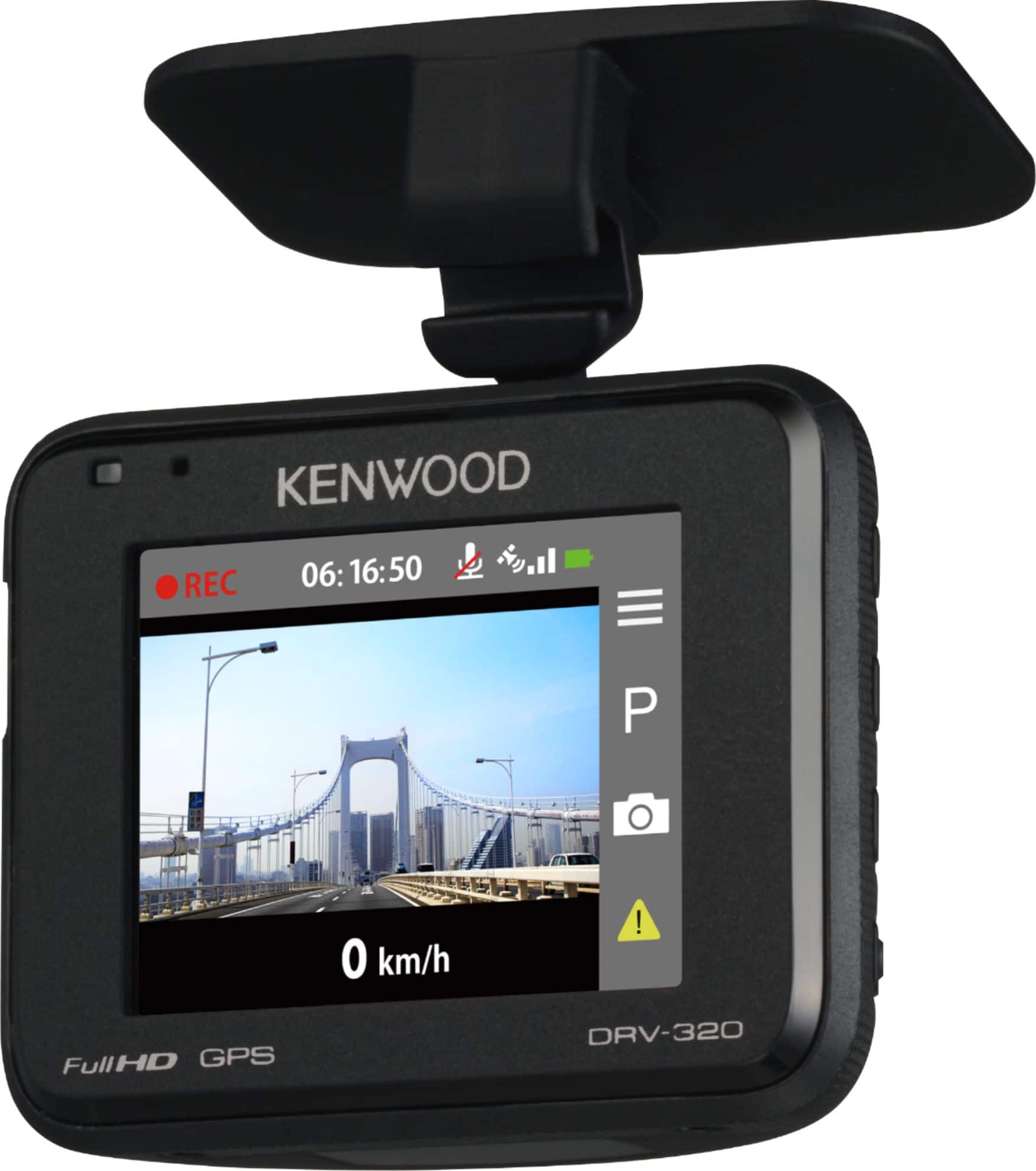 Angle. Kenwood - DRV-320 Full HD Dash Cam - Black.