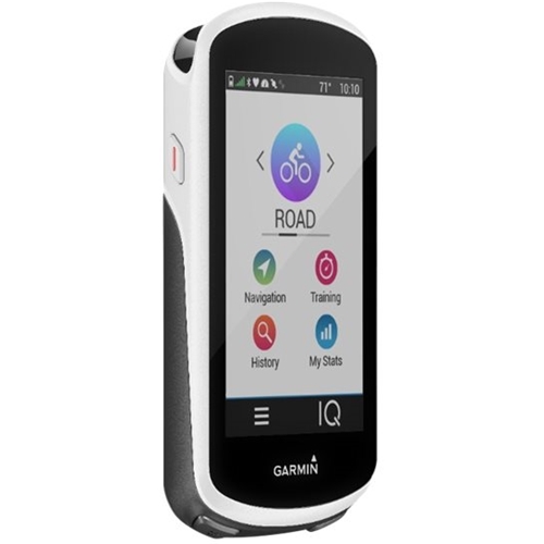 Left View: Garmin - Edge 3.5" GPS with Built-In Bluetooth - White/Black