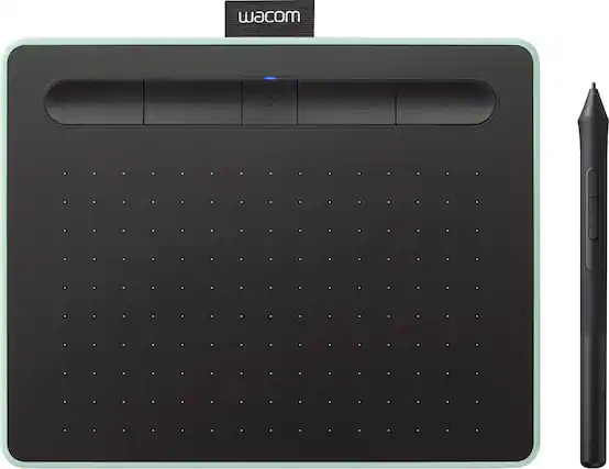 Front. Wacom - Intuos Graphic Drawing Tablet for Mac, PC, Chromebook & Android (Small) with Software Included (Wireless) - Pistachio.