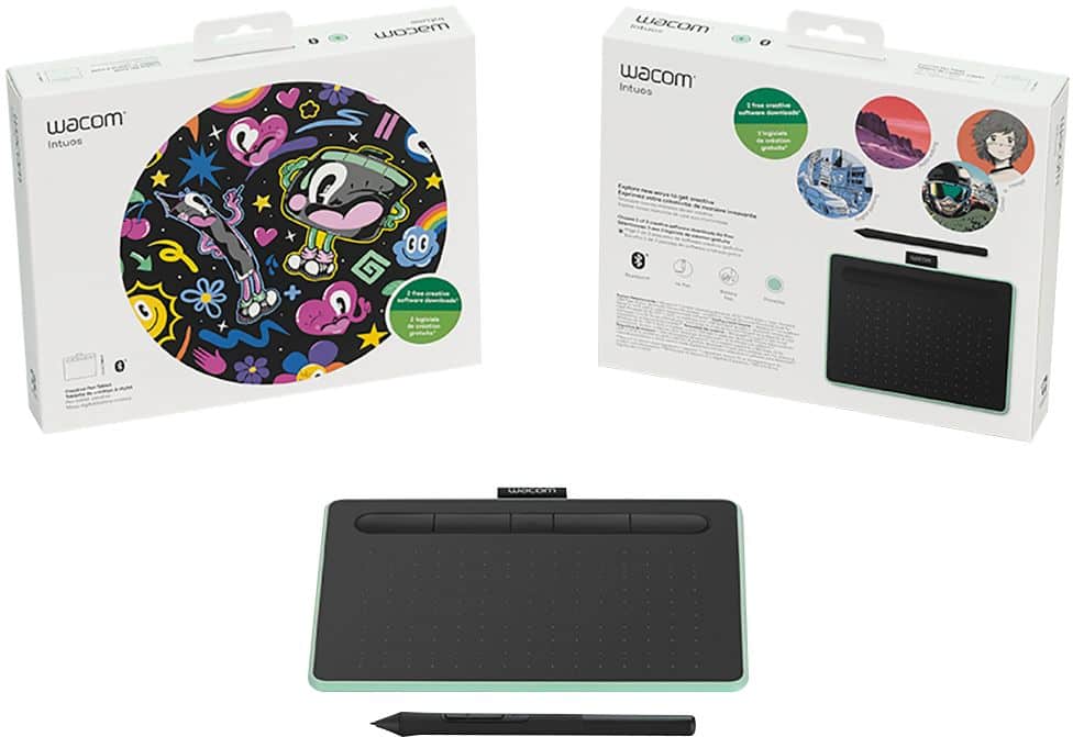 Alt View 16. Wacom - Intuos Graphic Drawing Tablet for Mac, PC, Chromebook & Android (Small) with Software Included (Wireless) - Pistachio.