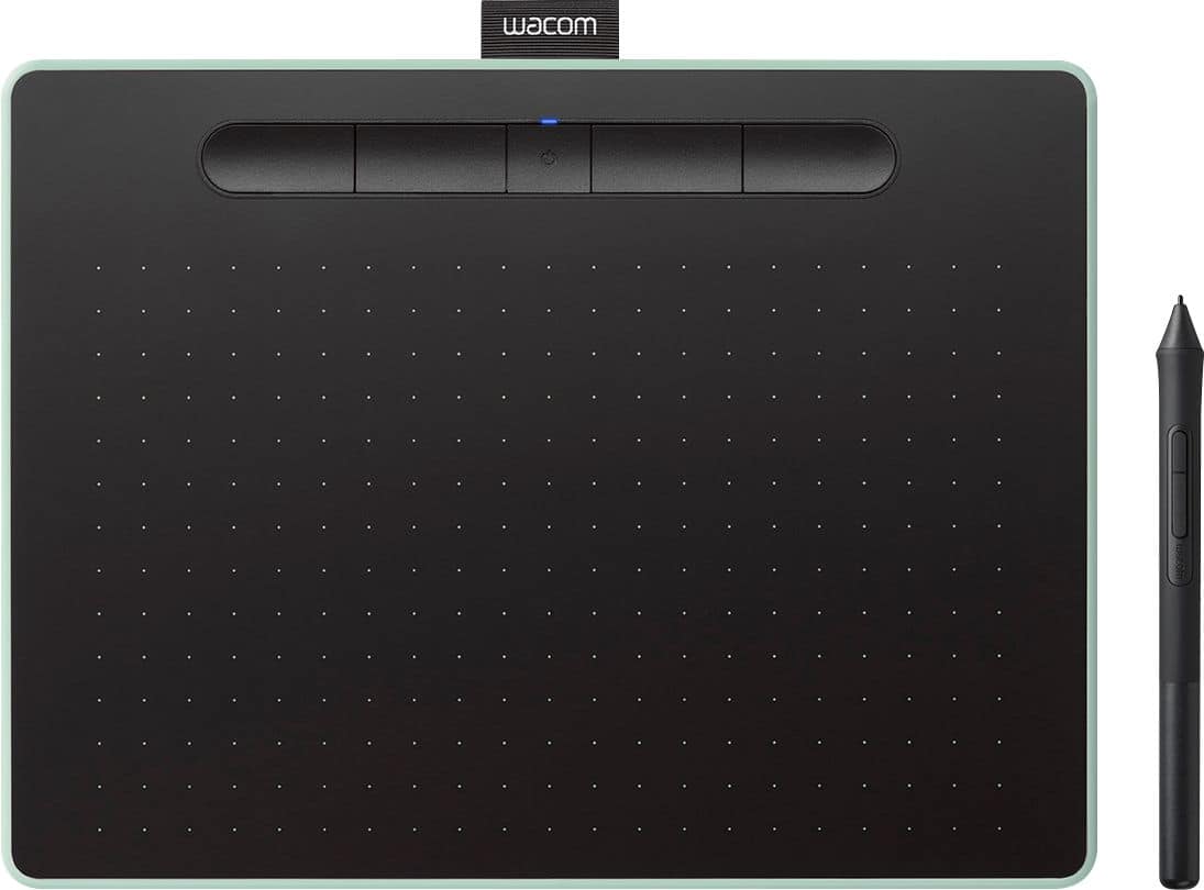 Front. Wacom - Intuos Graphic Drawing Tablet for Mac, PC, Chromebook & Android (Medium) with Software Included (Wireless) - Pistachio.