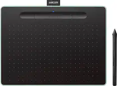 Front. Wacom - Intuos Graphic Drawing Tablet for Mac, PC, Chromebook & Android (Medium) with Software Included (Wireless) - Pistachio.