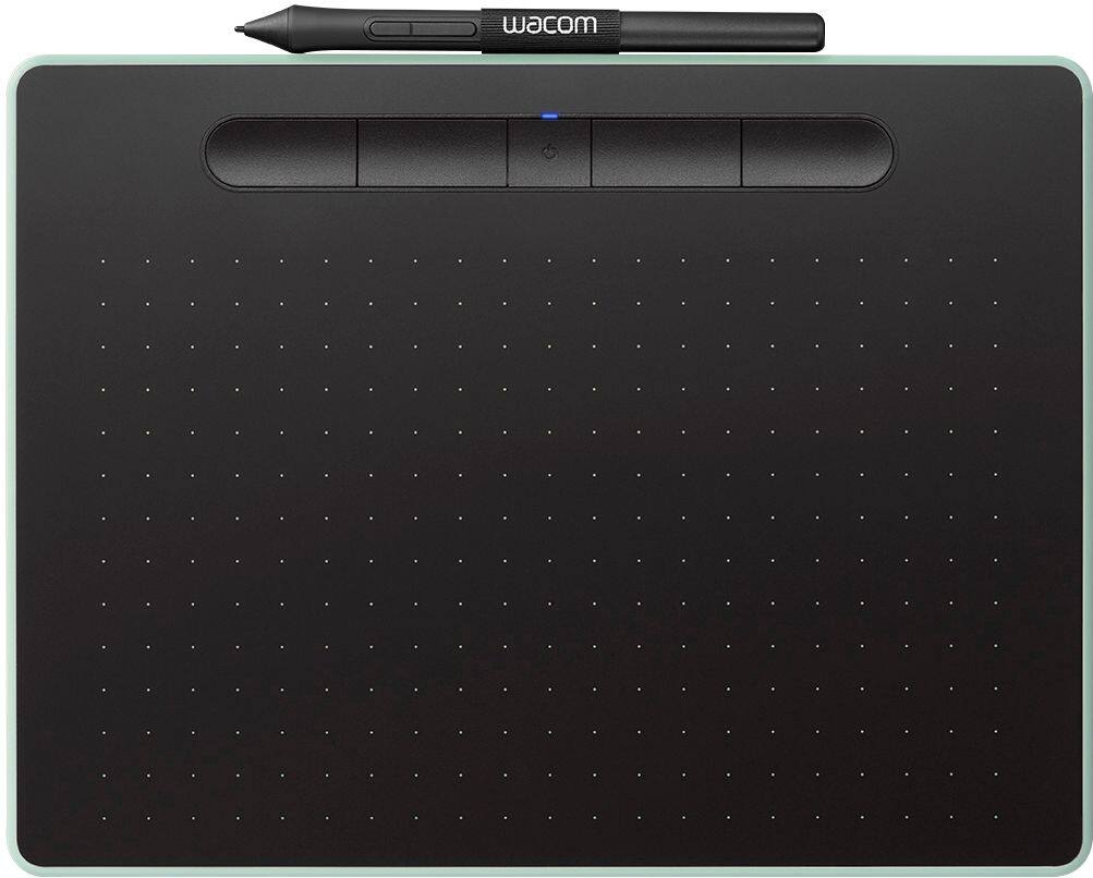 Alt View 11. Wacom - Intuos Graphic Drawing Tablet for Mac, PC, Chromebook & Android (Medium) with Software Included (Wireless) - Pistachio.
