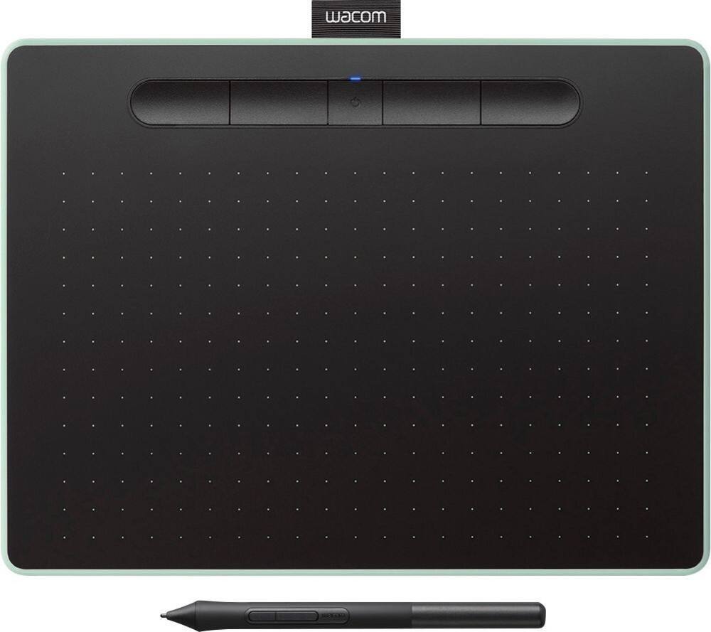 Left. Wacom - Intuos Graphic Drawing Tablet for Mac, PC, Chromebook & Android (Medium) with Software Included (Wireless) - Pistachio.