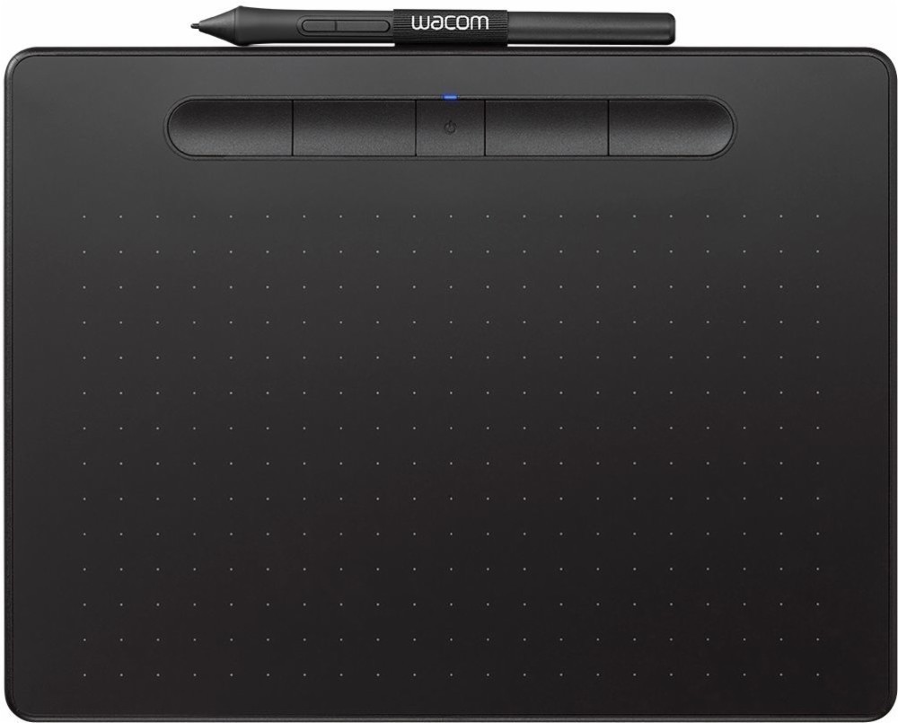 Angle View: Wacom - Intuos Graphic Drawing Tablet for Mac, PC, Chromebook & Android (Medium) with Software Included (Wireless) - Black